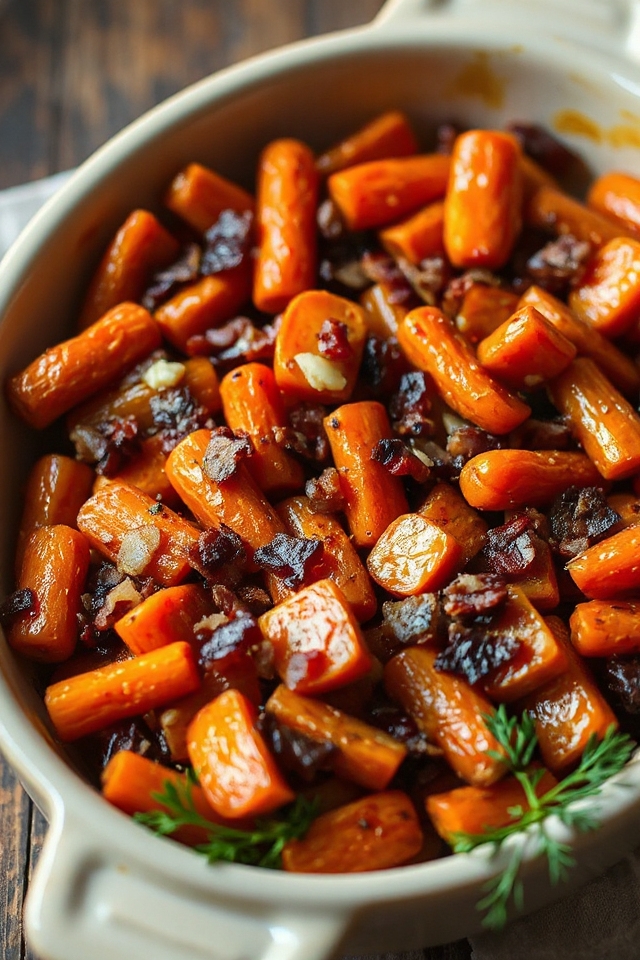 bacon honey glazed roasted carrots