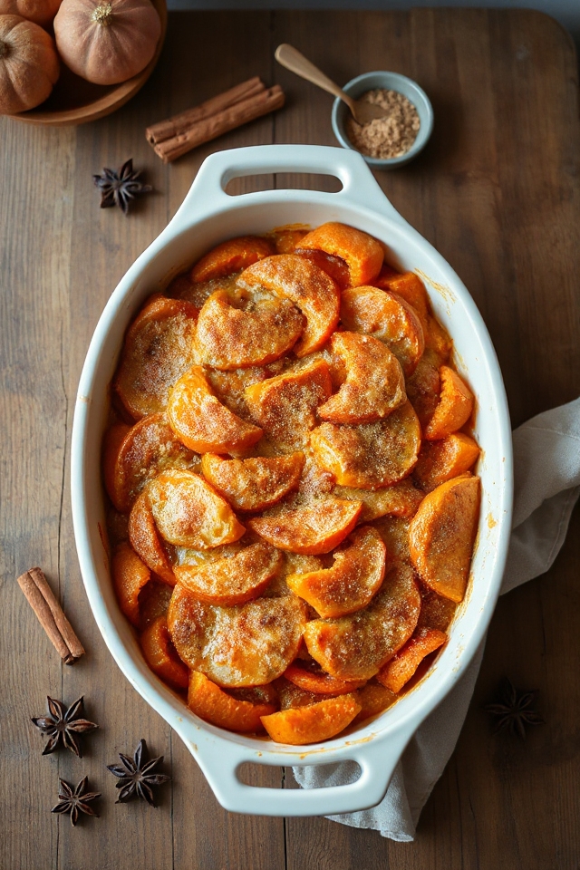 cinnamon sweet potato gratin