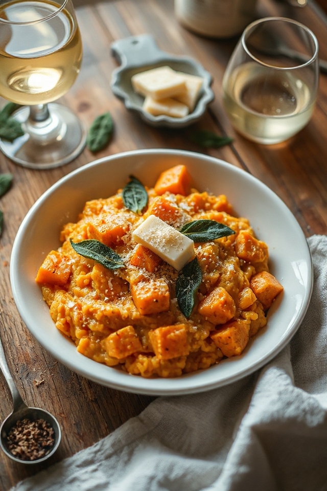 creamy sweet potato risotto