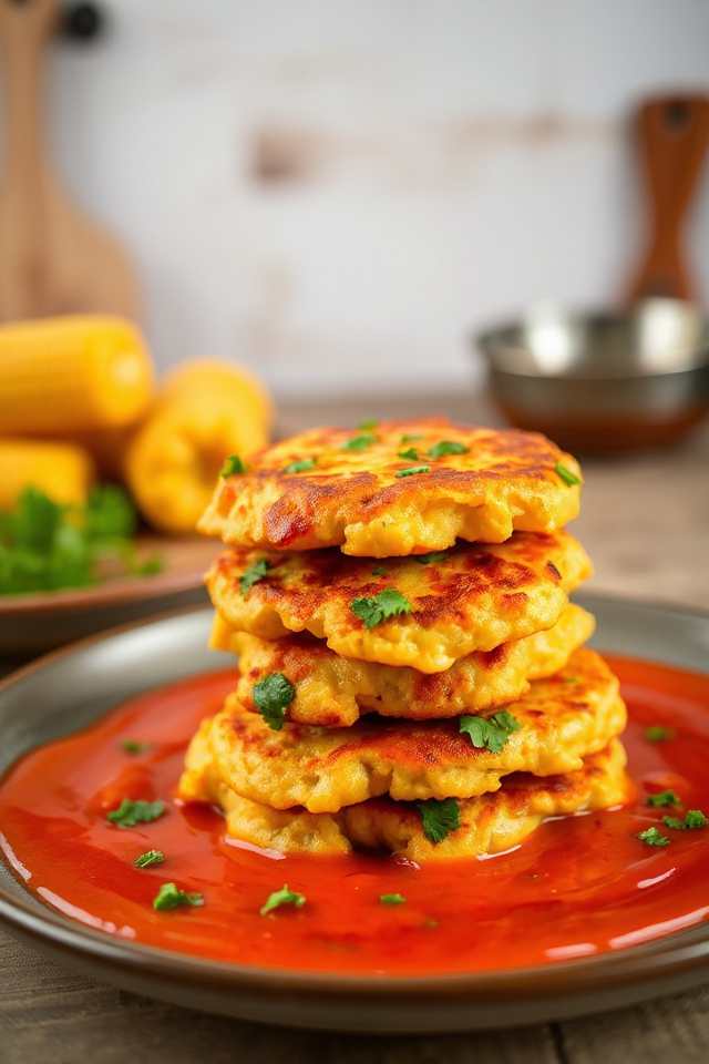 crispy sweet corn fritters