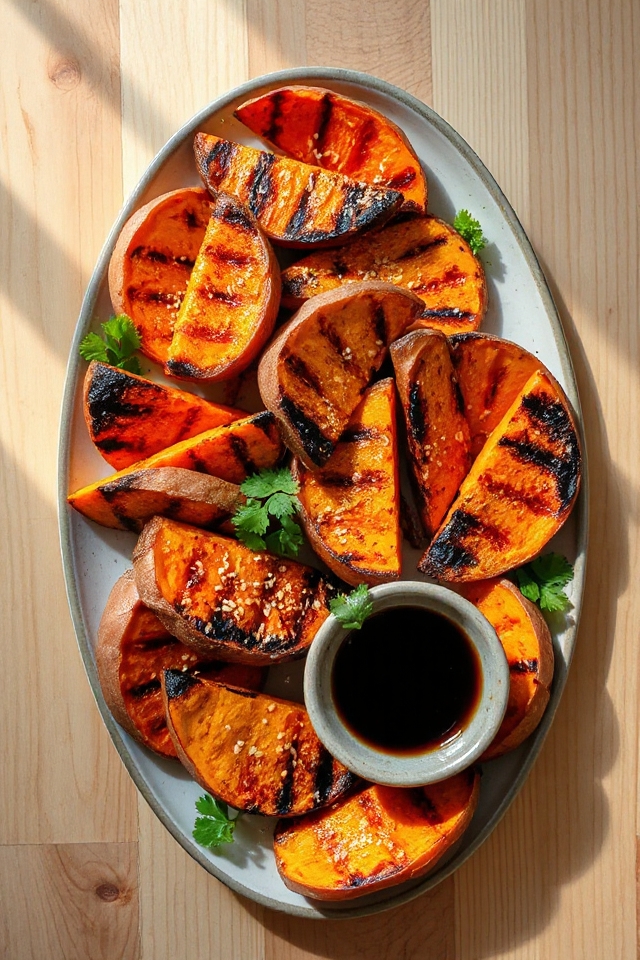 grilled sesame sweet potatoes