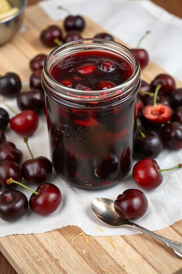 lemon zest cherry jam
