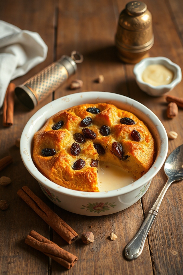 nutmeg infused bread pudding recipe