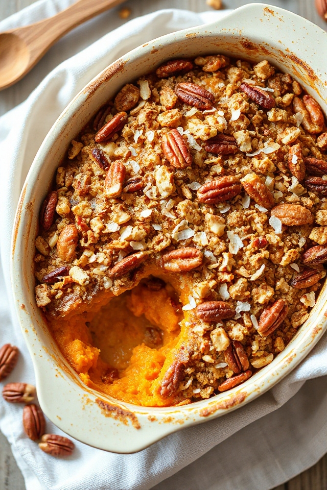 pecan coconut carrot casserole