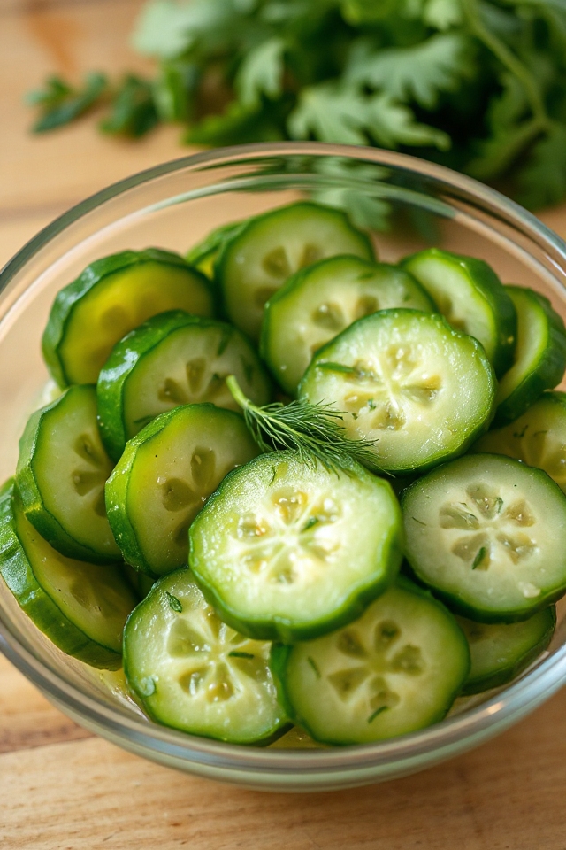 sweet and sour cucumbers recipe