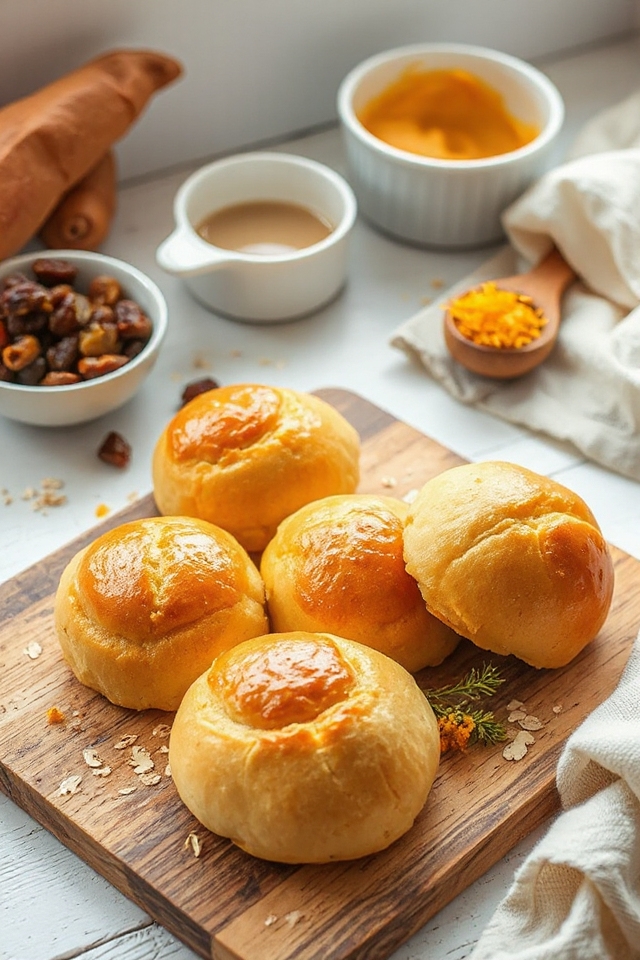 sweet potato oat rolls