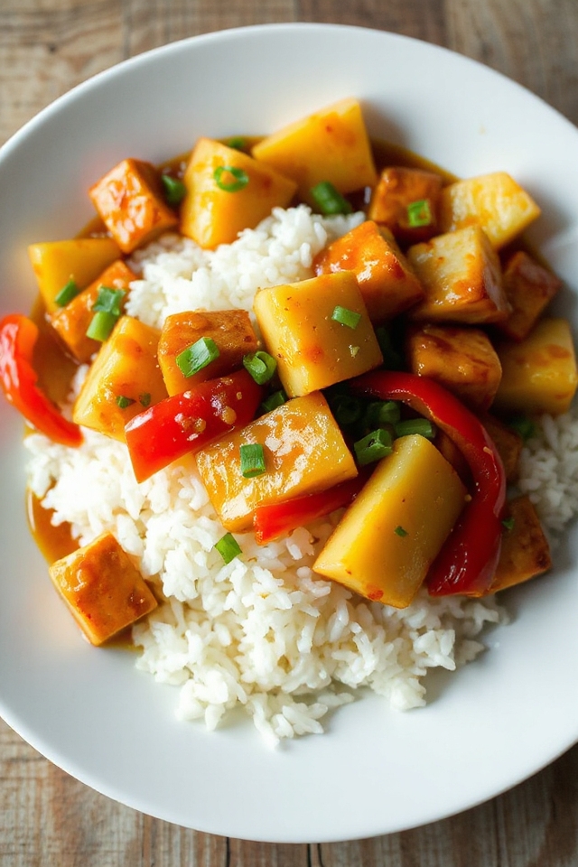 tropical sweet and sour tofu